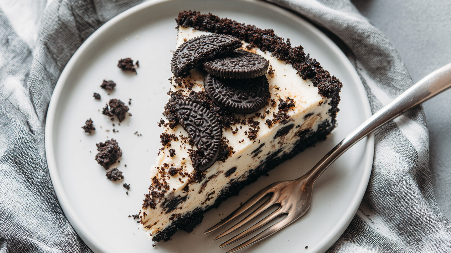 โอริโอ้ชีสพาย สูตรคาเฟ่เข้มข้น หวานกำลังดี ทำง่ายไม่อบ